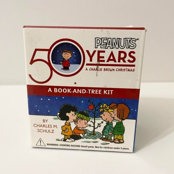 Peanuts A Book And Tree Kit 50 Years Holiday Ornament Miniature Tree - Picture 2 of 16
